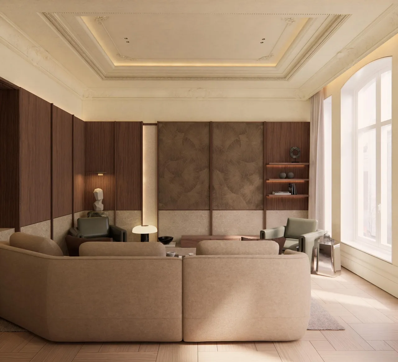 living - Piso de 191m² en venta en Castellana, Madrid - gallery - 2