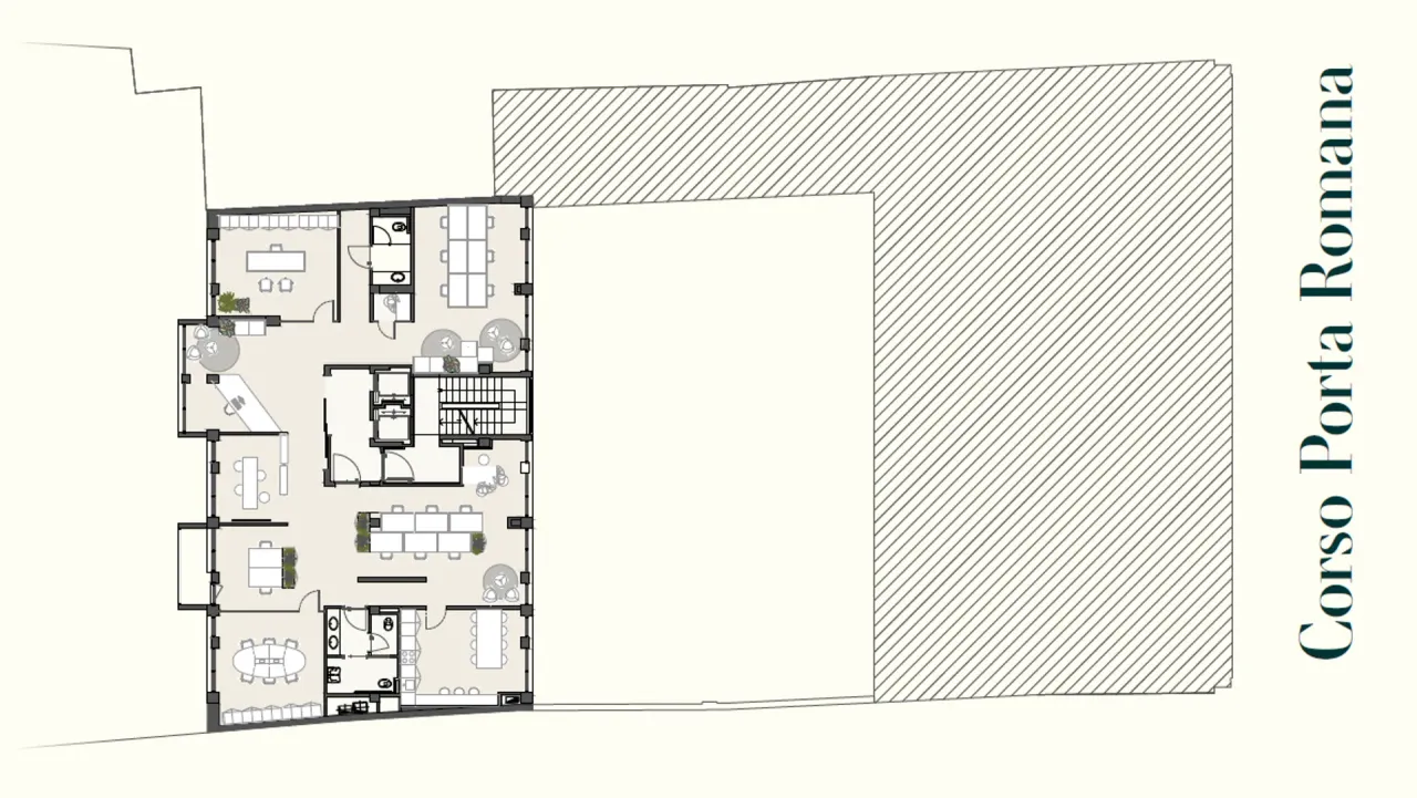 office - Porta Romana 68 - Office - Dils - Plano del piso - 1
