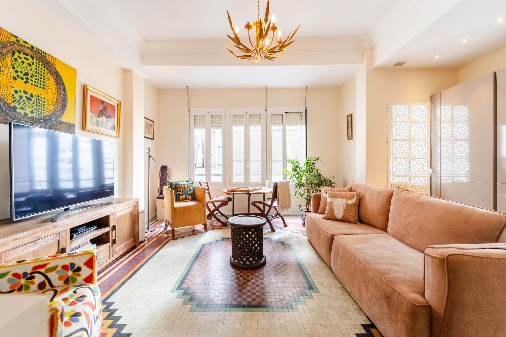 living - Piso de 124m² en venta en Gran Vía, Valencia - featured