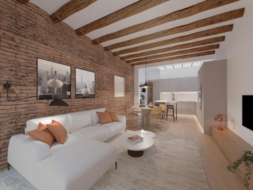 living - Piso de 87m² en venta en Sants-Badal, Barcelona - featured
