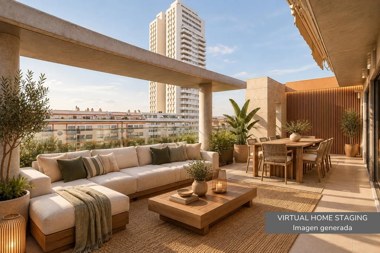 living - Ático de 100m² con 65m² terraza en venta en Ciudad de las Ciencias - gallery - 3