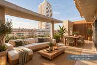 living - Ático de 100m² con 65m² terraza en venta en Ciudad de las Ciencias - gallery thumbnail - 3