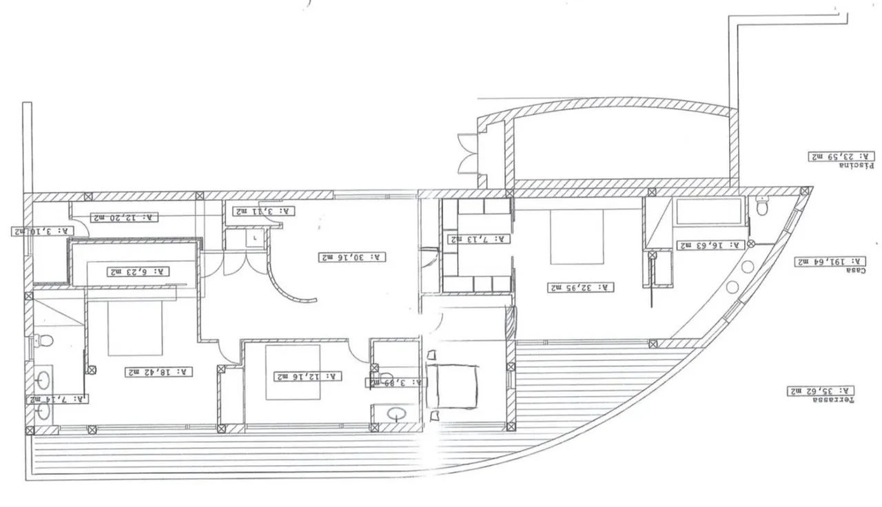 living - 298m² house / villa for sale in Sa Tuna, Costa Brava - Floor Plan - 2