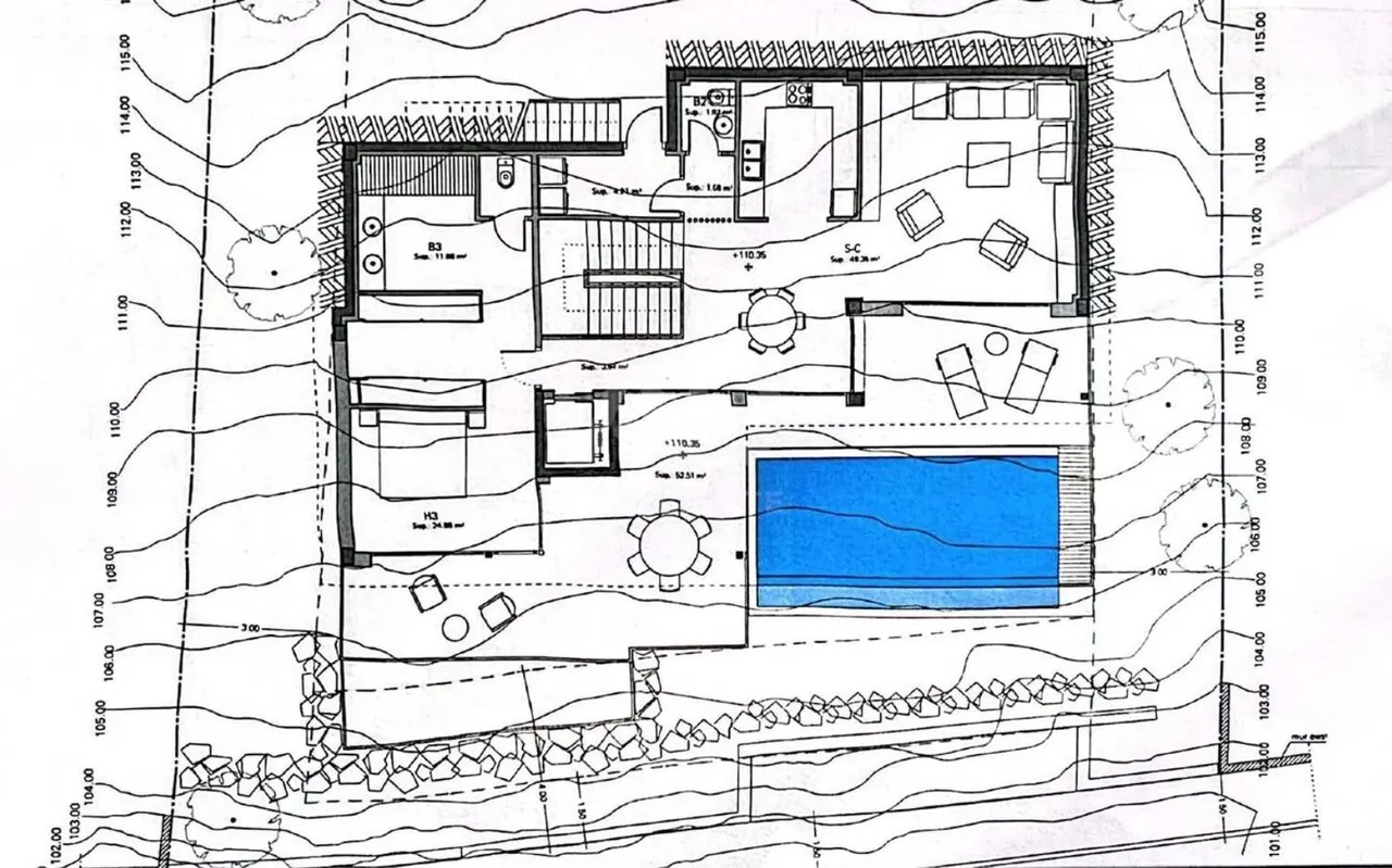 living - Casa / villa de 384m² en venta en Bahía de Rosas - Plano del piso - 3
