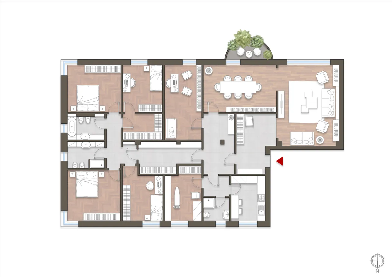 living - Via Buonarroti n. 35 Milano - Living - Dils - Verdiepingsplan - 1
