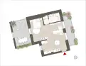 living - Forrest in Town, unità 168 - Wonen - Dils - Verdiepingsplan thumbnail - 1