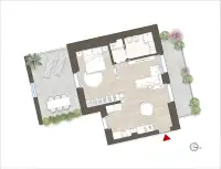 living - Forrest in Town, unità 168 - Wonen - Dils - Verdiepingsplan thumbnail - 1