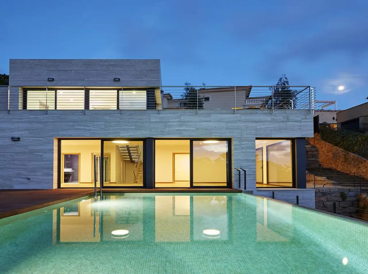 living - Villa moderna recién construida en venta en Cala Canyelles - gallery - 6