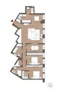 living - Santa Sofia 21 - Living - Dils - Verdiepingsplan thumbnail - 1