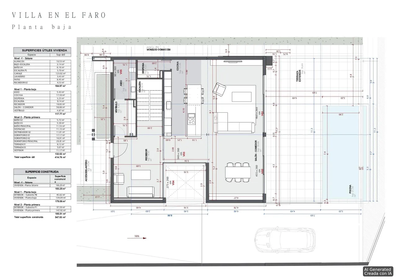 living - 540m² house / villa for sale in Cullera, Valencia - Floor Plan - 2