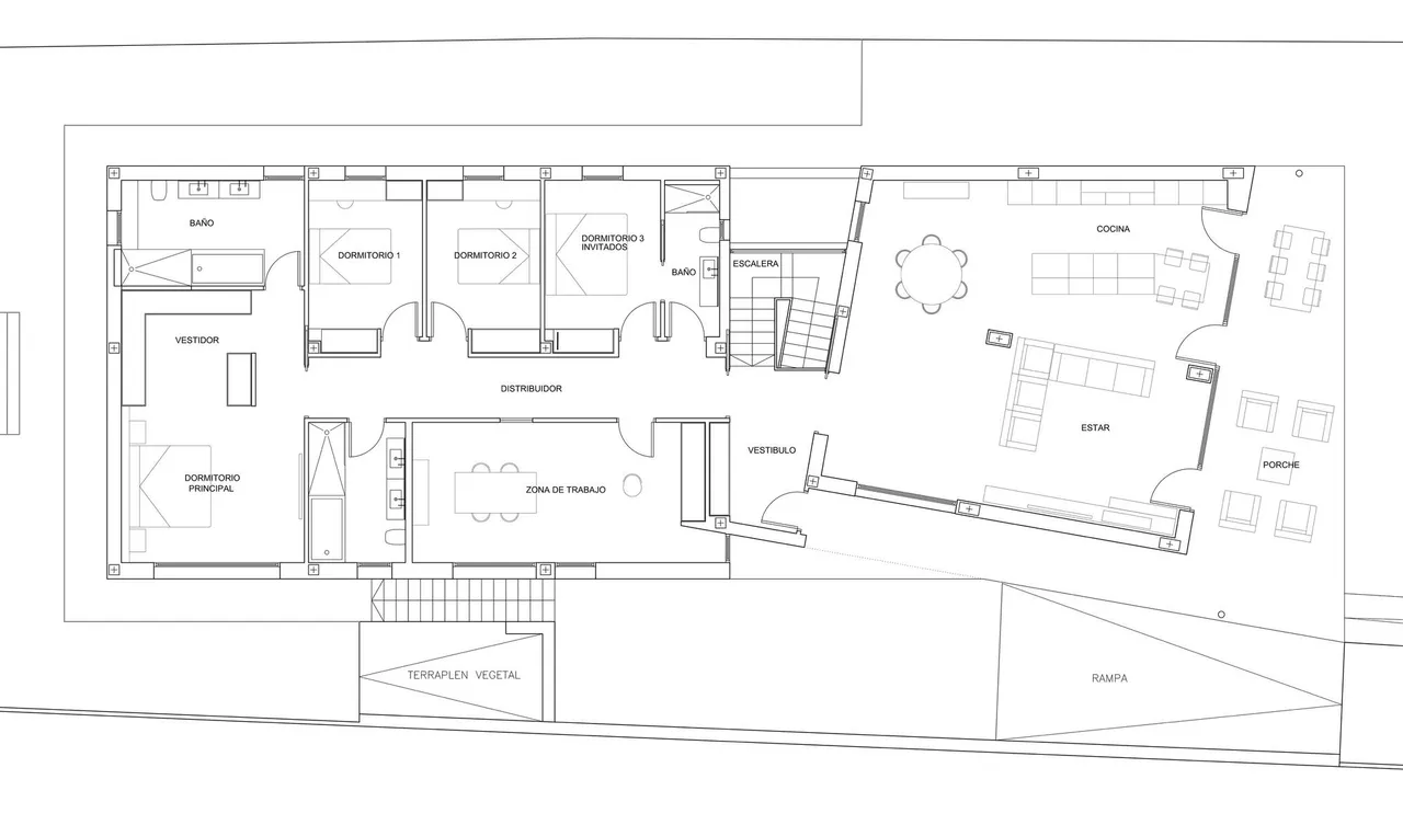 living - Casa / villa de 588m² en venta en Valencia Region, Valencia - Plano del piso - 1