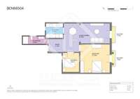living - Piso de 82m² en venta en Eixample Derecho, Barcelona - Plano del piso thumbnail - 1