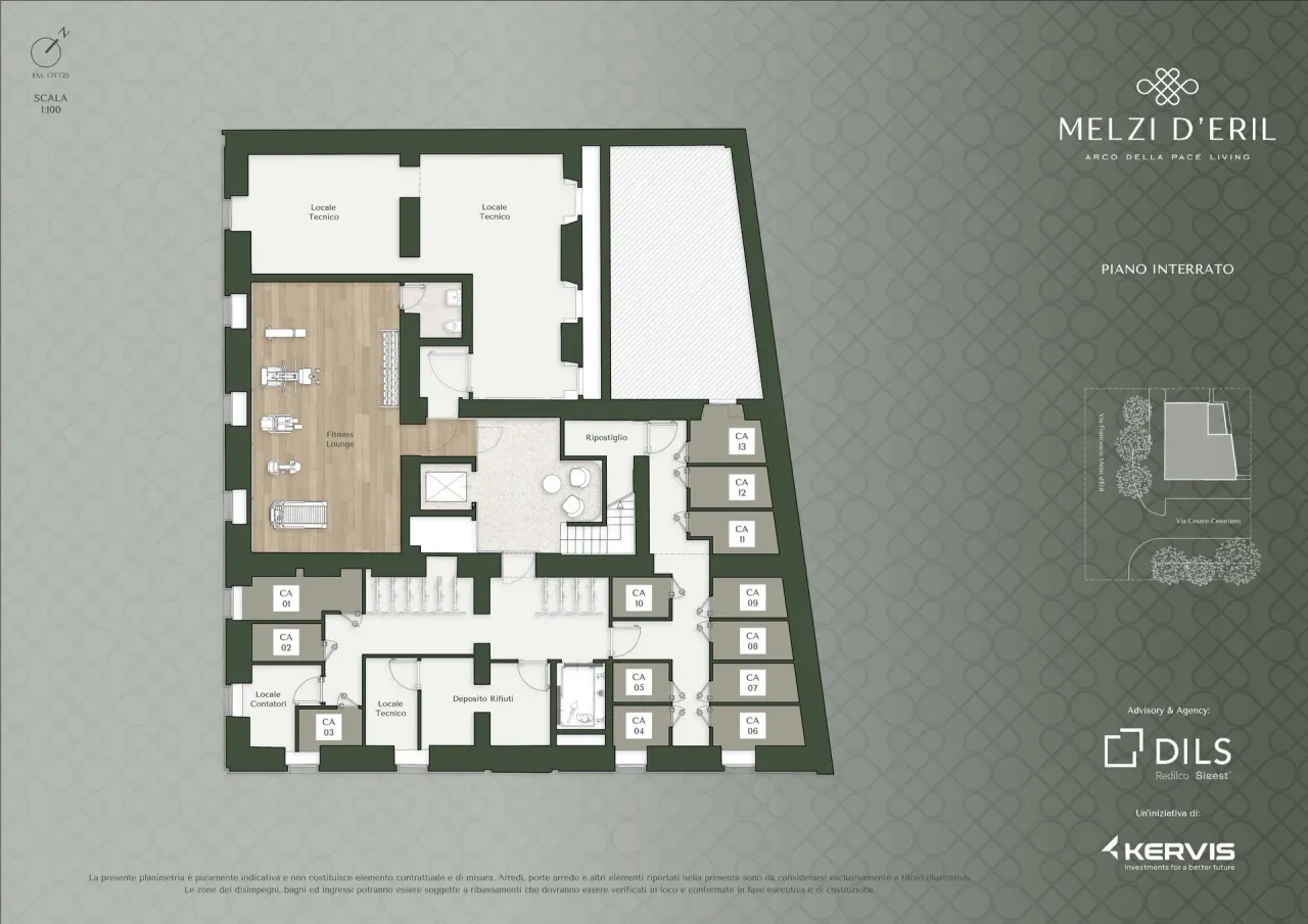 living - Melzi d'Eril - Wonen - Dils - Verdiepingsplan - 1