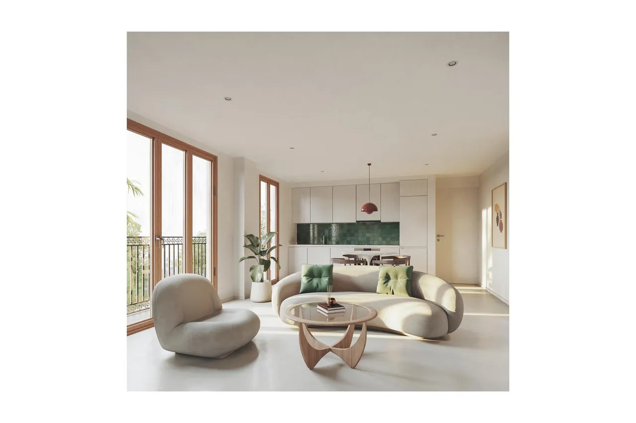 living - Bonaveinat LLF5 Apartments, Playa Malvarrosa/Cabanyal, Valencia - gallery - 5