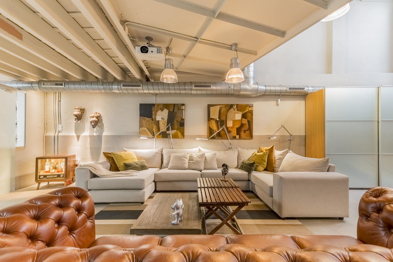 living - Loft de 250m² con 20m² terraza en venta en Gràcia - gallery thumbnail - 9