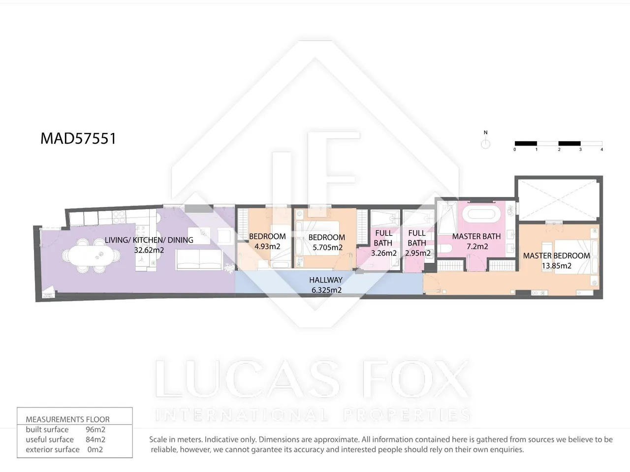 living - 112m² apartment for sale in Sol, Madrid - Floor Plan - 1