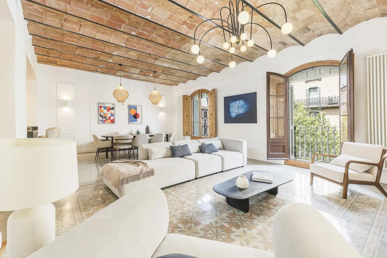 living - 224m² apartment with 6m² terrace for sale in Eixample Right - gallery - 2