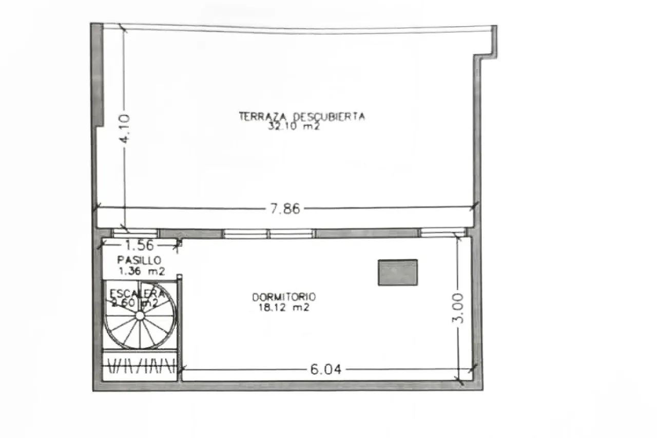 living - 119m² penthouse with 32m² terrace for sale in Patacona / Alboraya - Floor Plan - 2