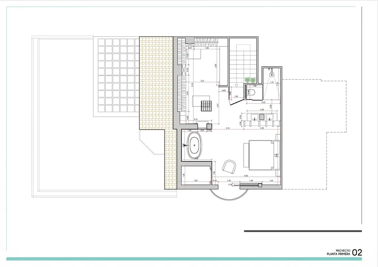 living - Ático de 276m² con 114m² terraza en venta en Nagüeles - Plano del piso - 2