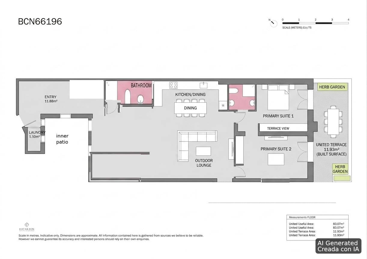 living - 109m² apartment for sale in Gótico, Barcelona - Floor Plan thumbnail - 2