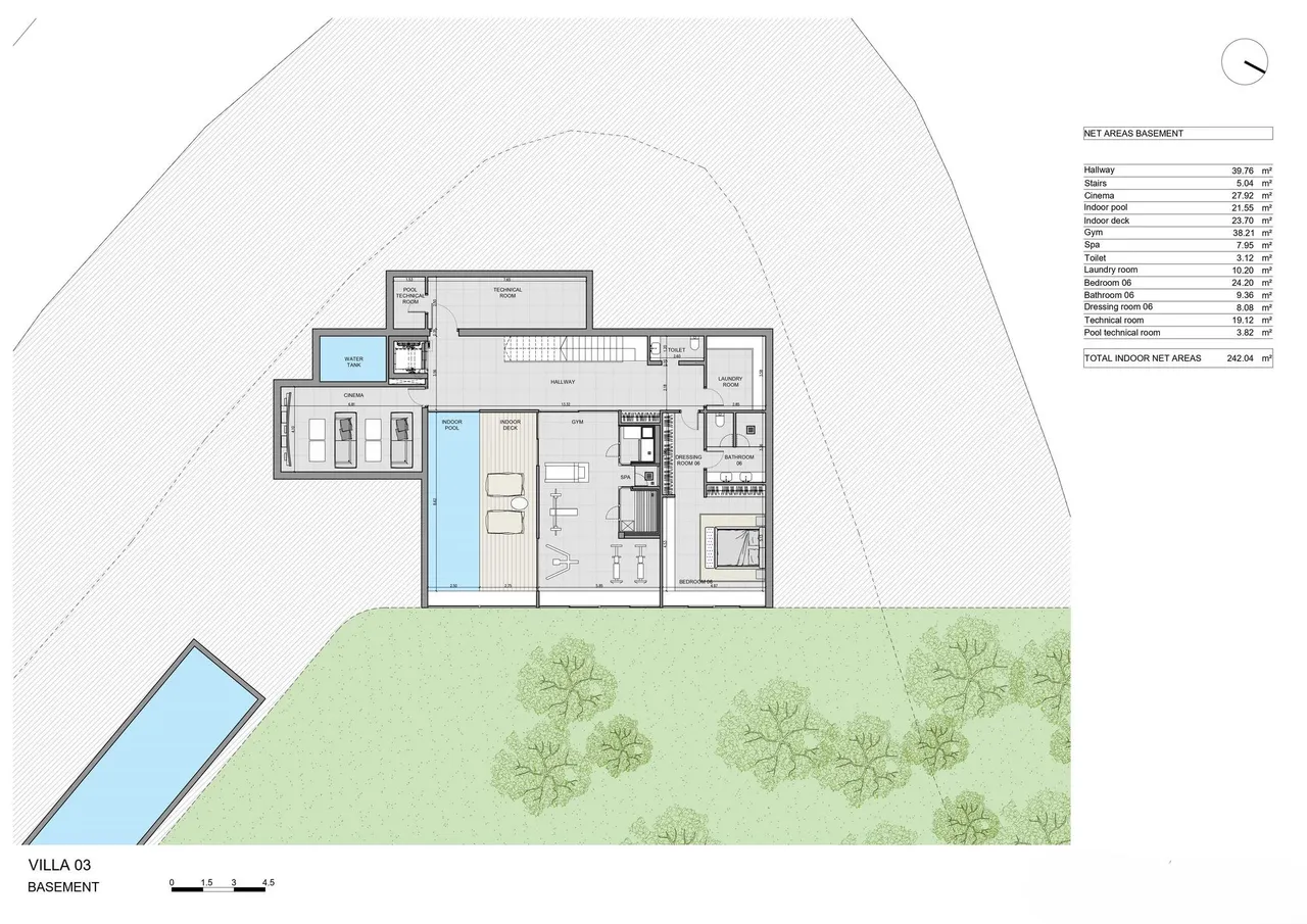 living - Parcela de 660m² con 368m² terraza en venta en Son Vida - Plano del piso - 1