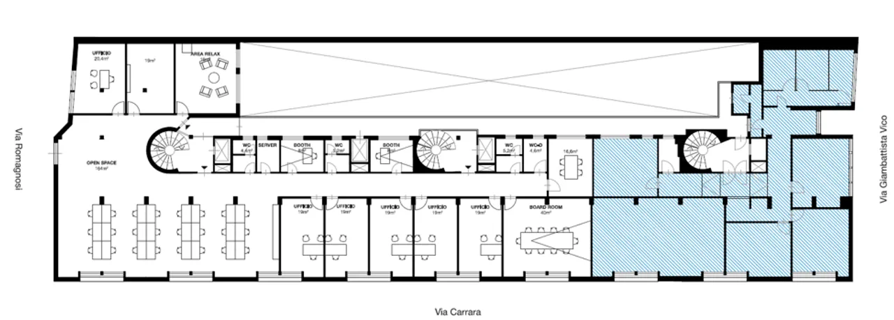 office - Romagnosi 18A - Office - Dils - Verdiepingsplan - 1