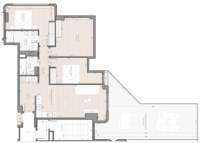 living - 118m² apartment with 45m² terrace for sale in El Pla del Real - Floor Plan thumbnail - 2