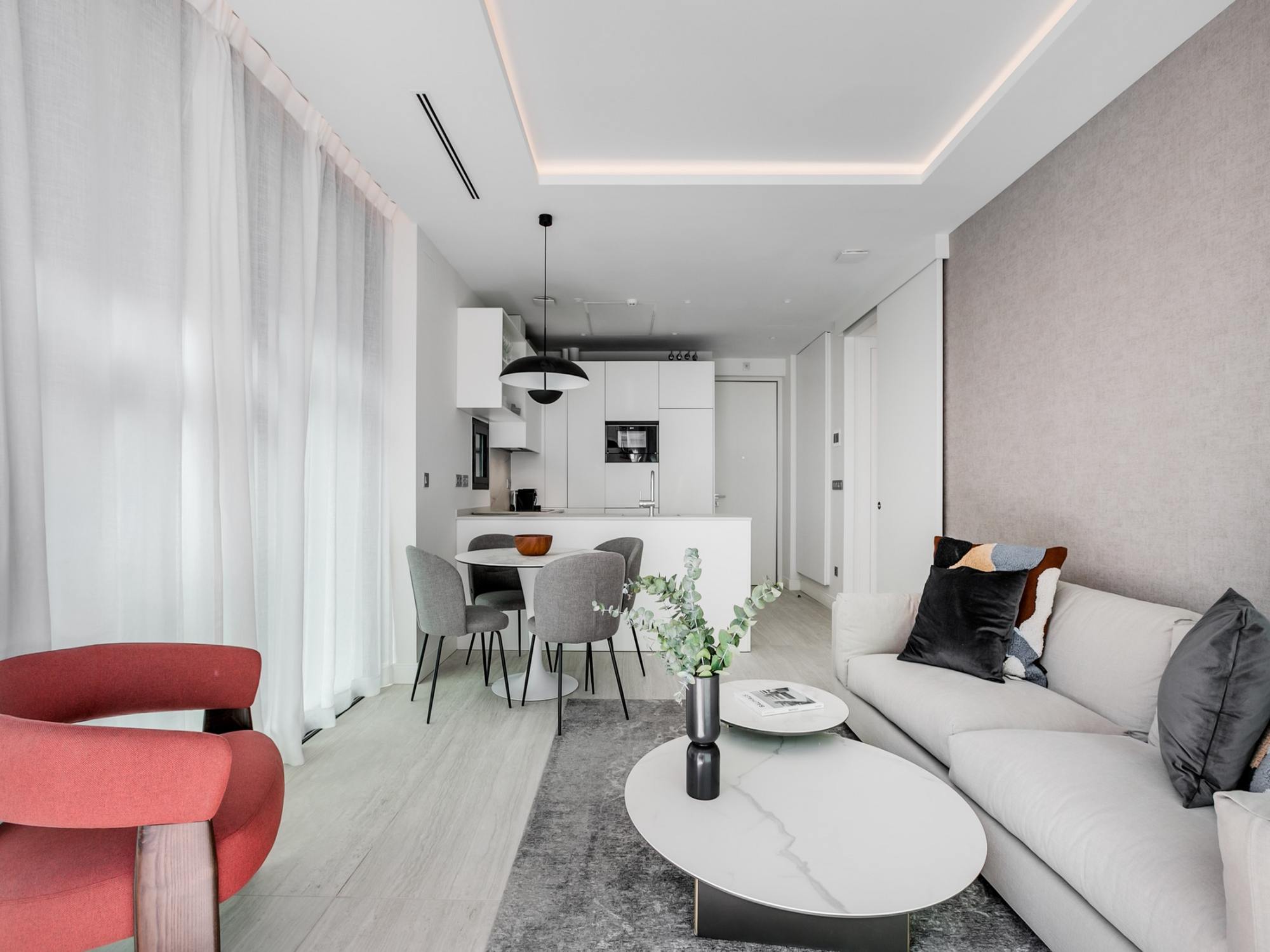 living - Piso de 125m² con 15m² terraza en alquiler en Recoletos - gallery thumbnail - 6