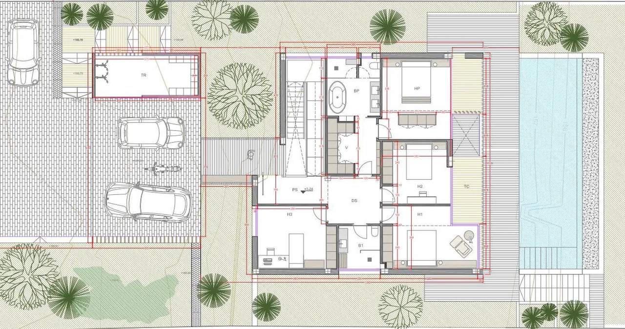 living - Casa / villa de 364m² en venta en Premià de Dalt, Barcelona - Plano del piso - 2