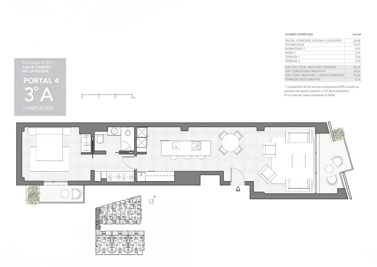 living - APTO SANTA - Floor Plan - 1