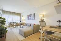 living - 60m² apartment for rent in Sanchinarro, Madrid - gallery thumbnail - 3