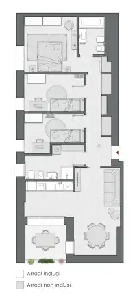 Quadrilocale di 112 m2 - Edificio C1 - LivinUp  | Milano - Floor Plan thumbnail - 1