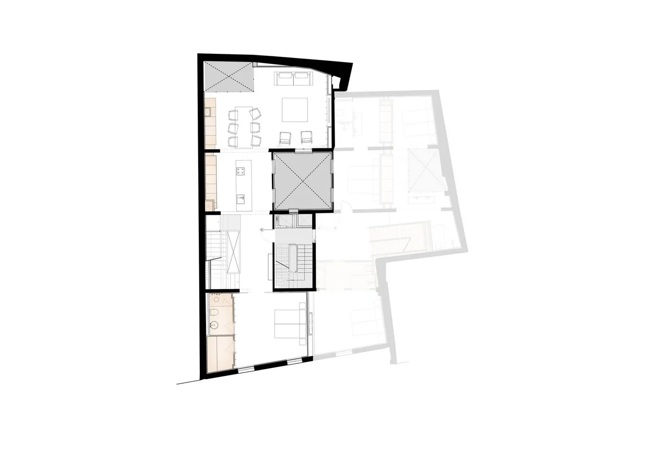living - Piso de 243m² con 75m² terraza en venta en Palma de Mallorca - Plano del piso - 3