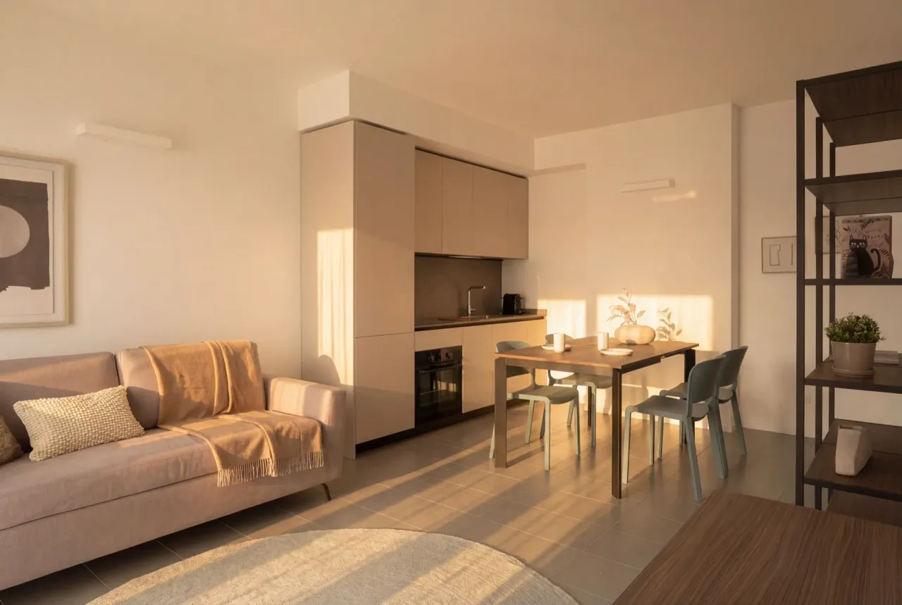 Studio of 44 sqm - Edificio C2 - LivinUp  | Milano - Floor Plan - 1