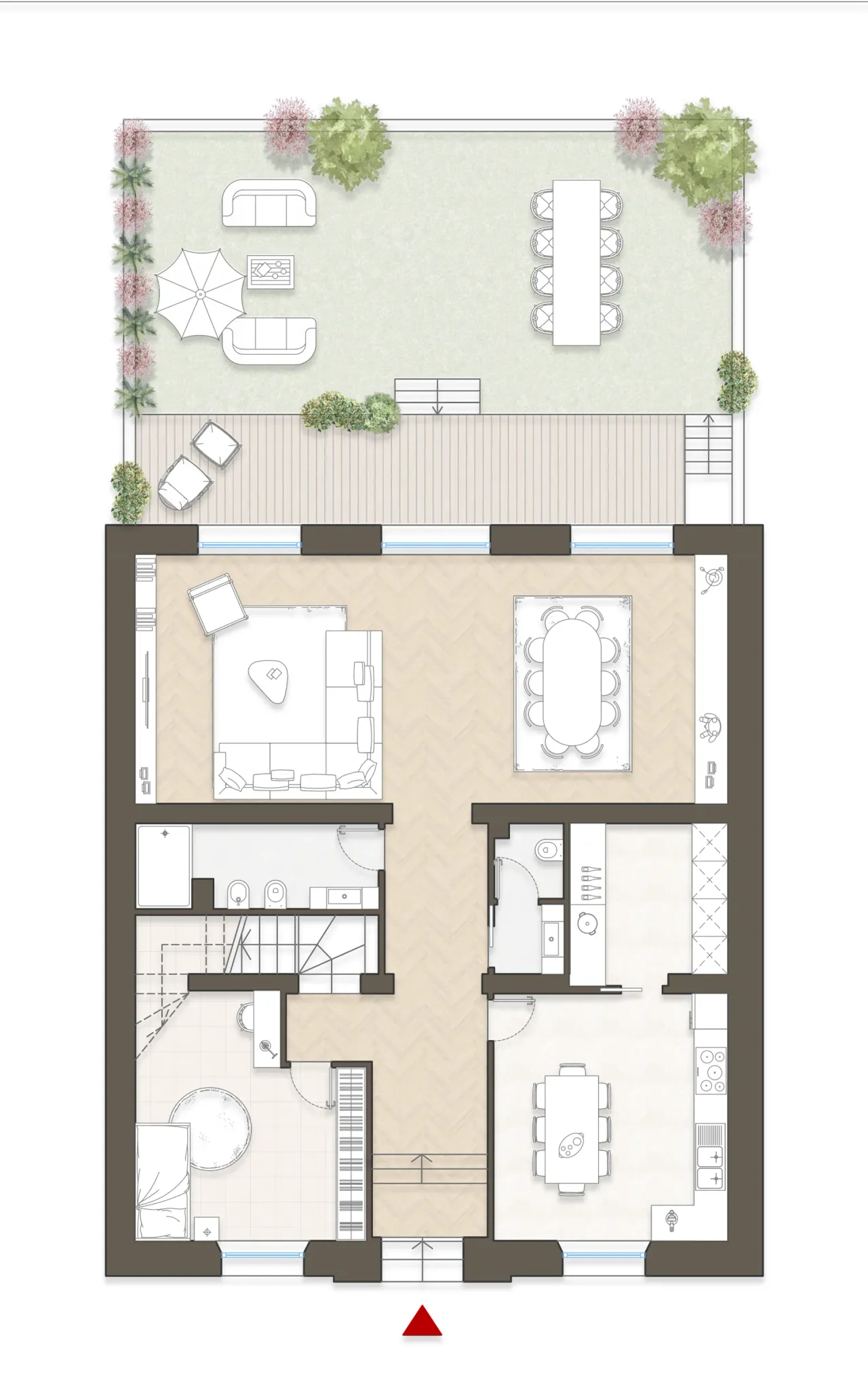 living - Goldoni 24 - Living - Dils - Plano del piso - 1