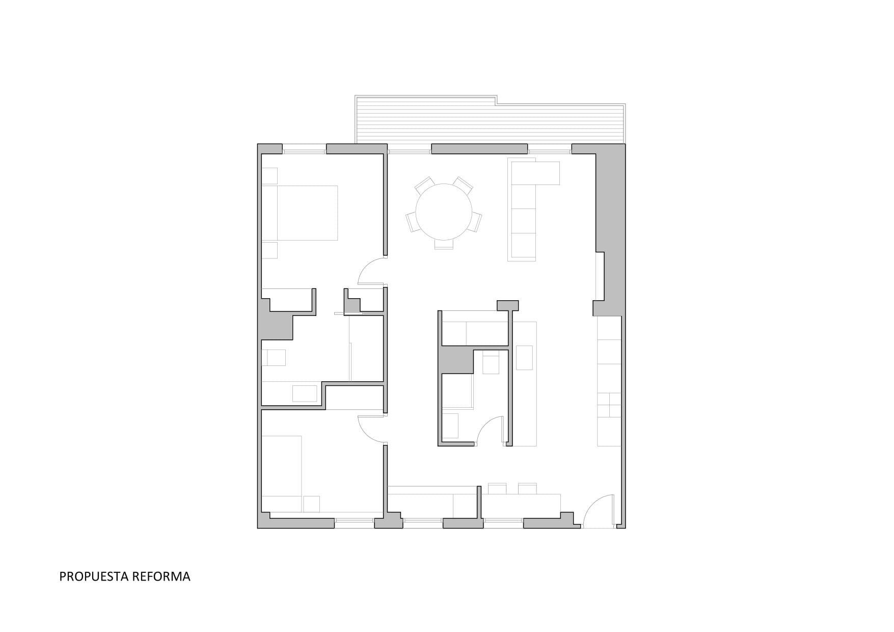 living - 88m² apartment for sale in Ruzafa, Valencia - Floor Plan thumbnail - 3