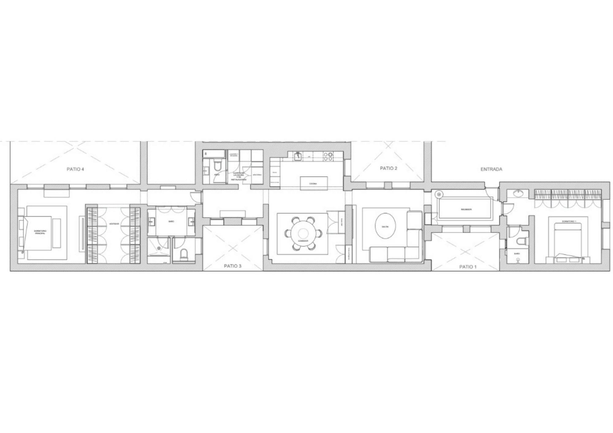 living - 212m² apartment for sale in Castellana, Madrid - Floor Plan - 1