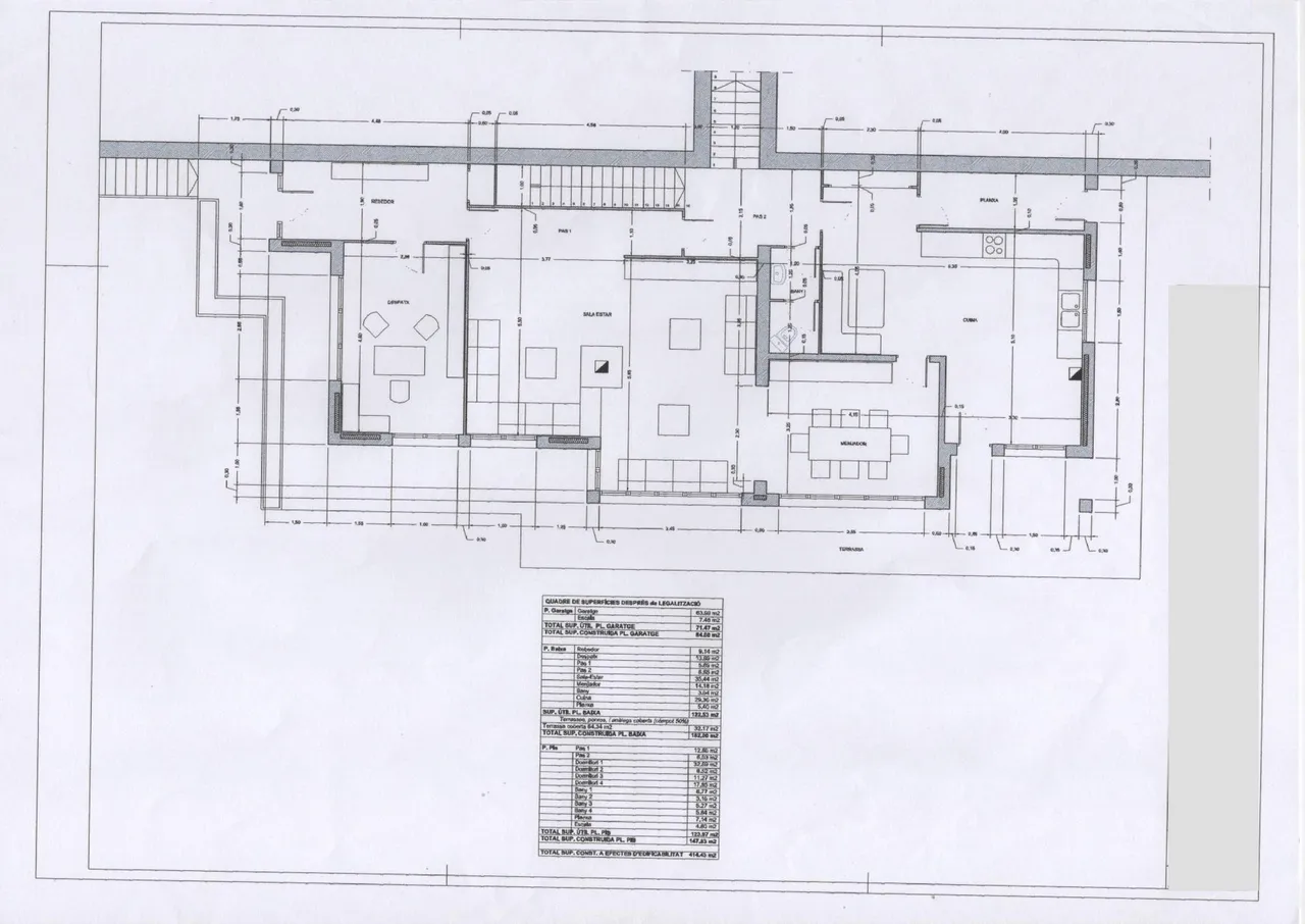 living - Casa / villa de 414m² con 2,210m² de jardín en venta en Sant Pol de Mar - Plano del piso - 2