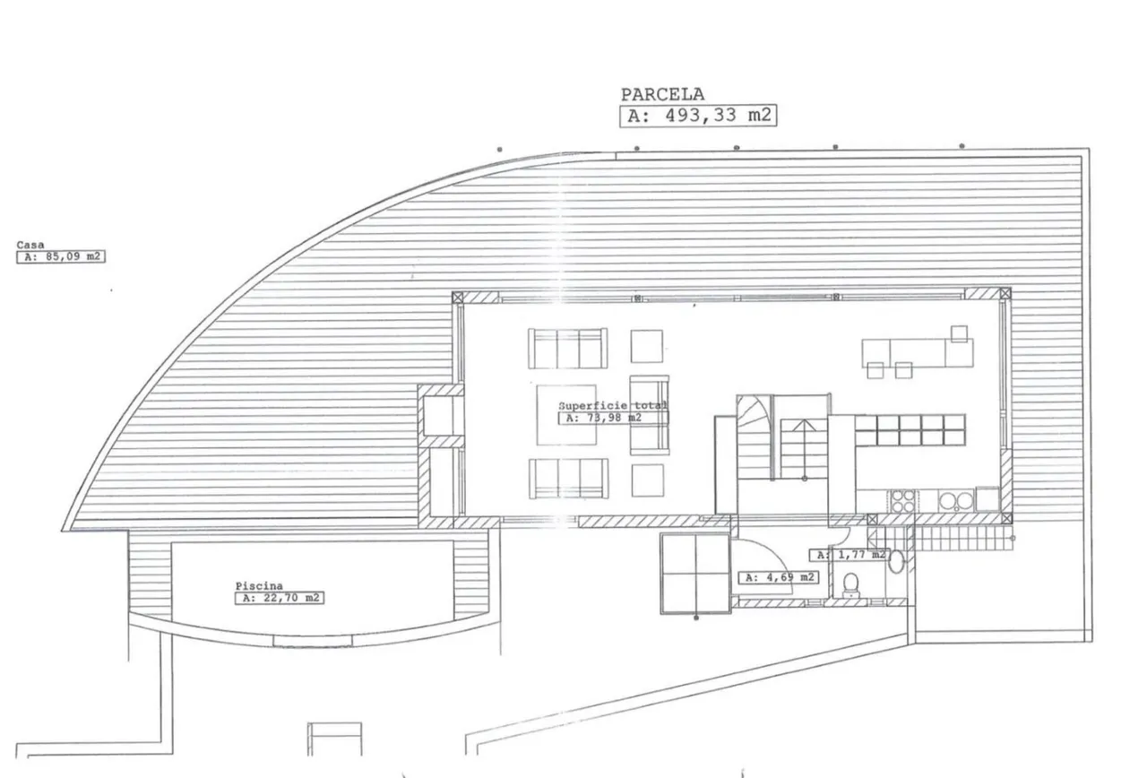 living - Casa / villa de 298m² en venta en Sa Tuna, Costa Brava - Plano del piso - 1