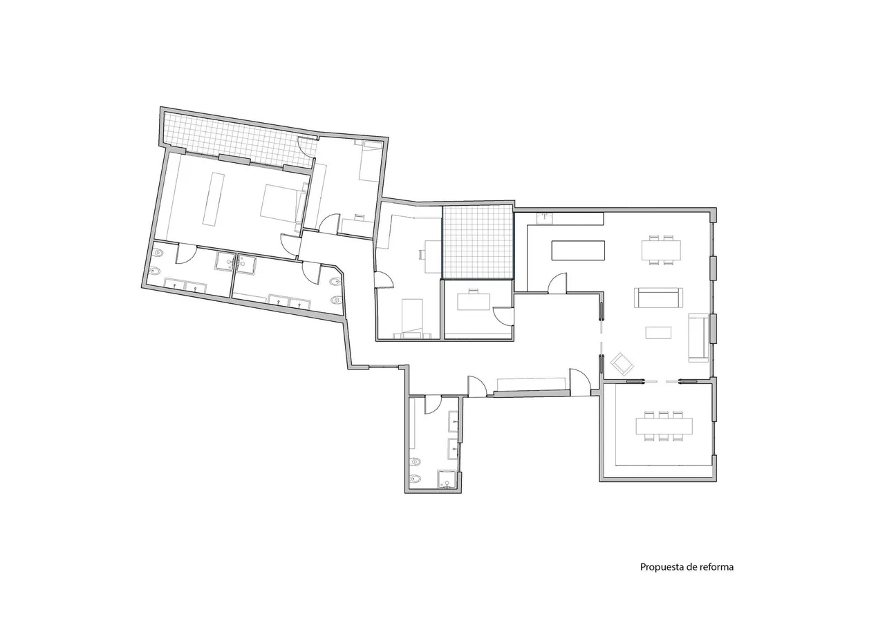 living - 308m² apartment for sale in La Xerea, Valencia - Floor Plan - 1