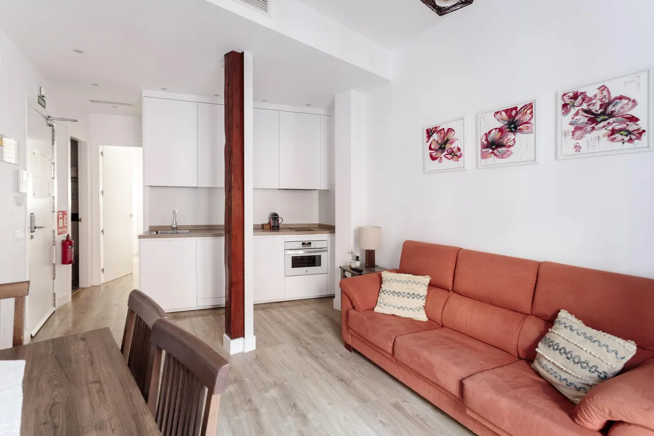 living - 55m² apartment for rent in Cortes / Huertas, Madrid - gallery - 5