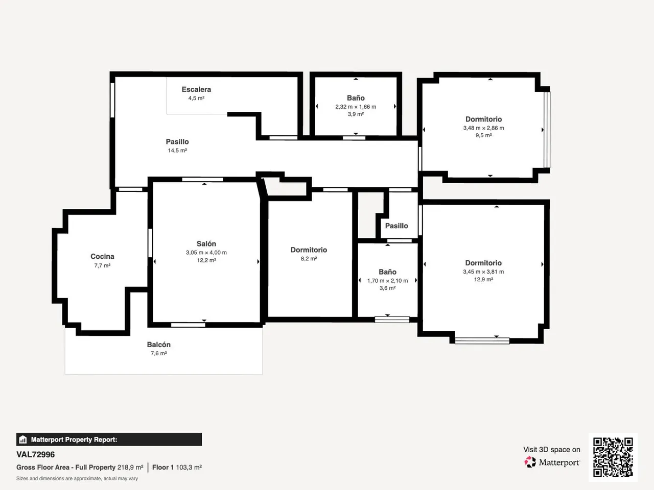 living - Ático de 163m² con 65m² terraza en venta en Ciudad de las Ciencias - Plano del piso - 1