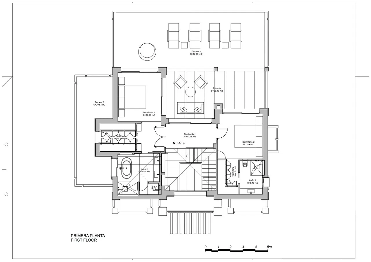 living - Casa / villa de 501m² con 155m² terraza en venta en Quinta - Plano del piso - 4