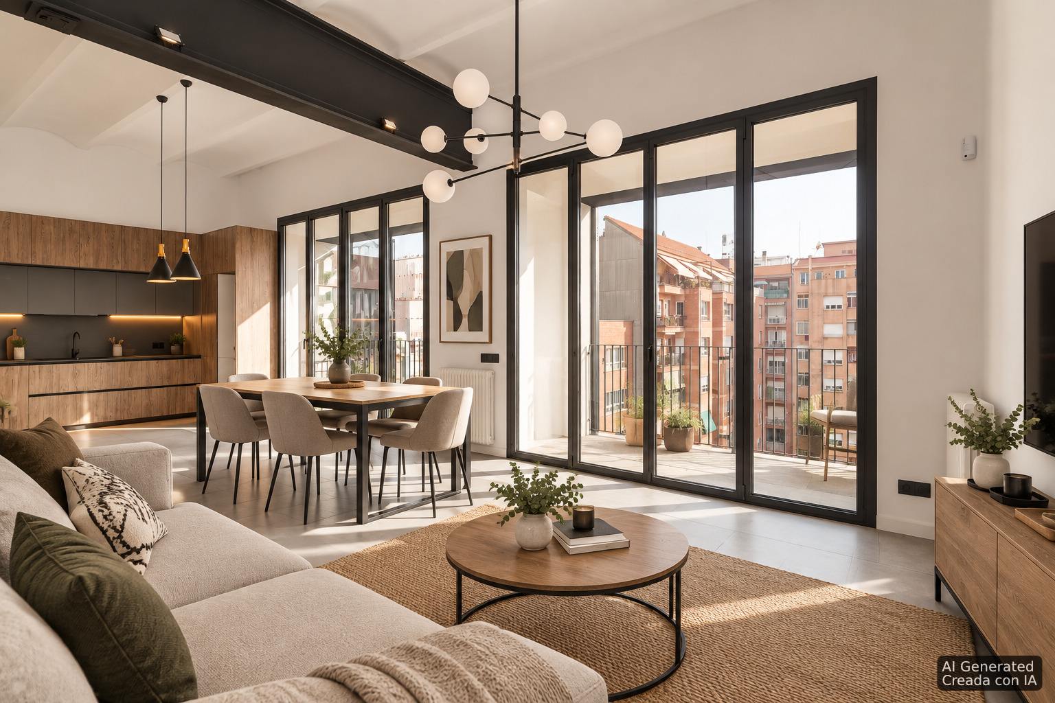 living - 85m² apartment with 13m² terrace for sale in Les Corts - gallery - 4
