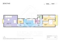 living - Piso de 80m² en venta en Eixample Izquierdo, Barcelona - Plano del piso thumbnail - 1