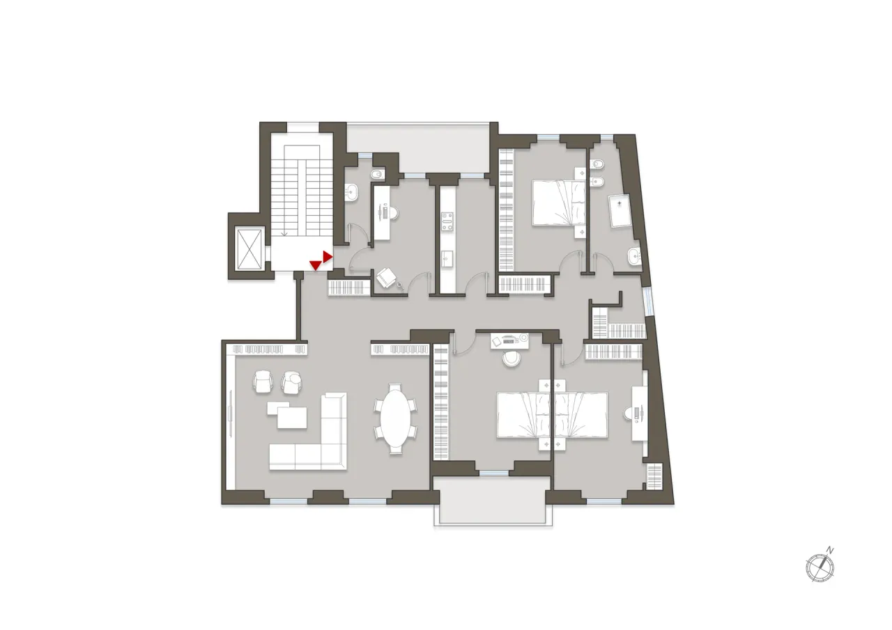 living - Foppa 14 - Living - Dils - Planimetria - 1
