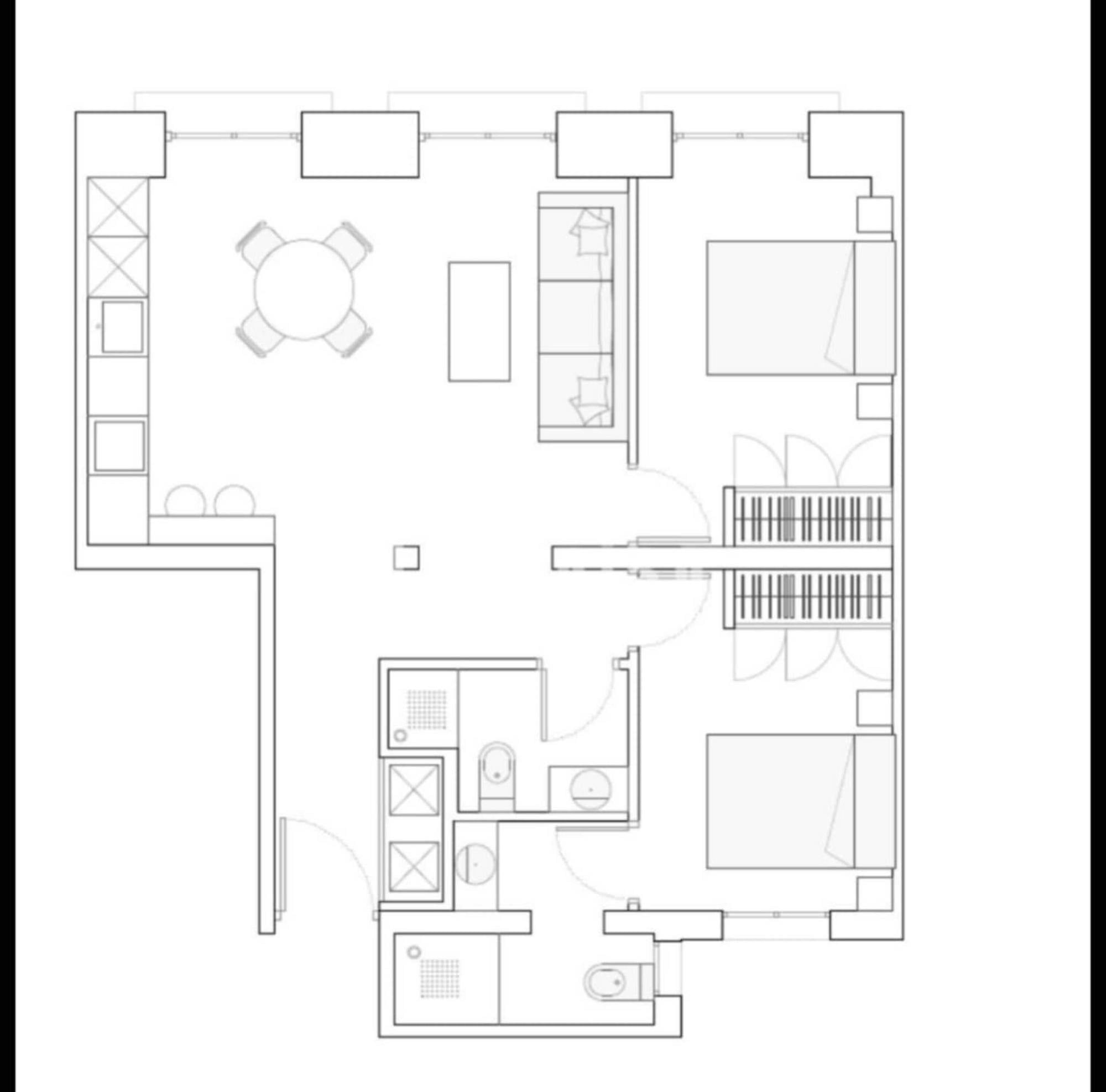 living - Piso de 76m² en venta en Malasaña, Madrid - Plano del piso thumbnail - 1