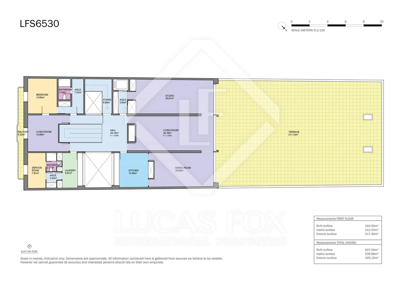 living - House for sale in Barcelona's exclusive Zona Alta - Floor Plan - 2
