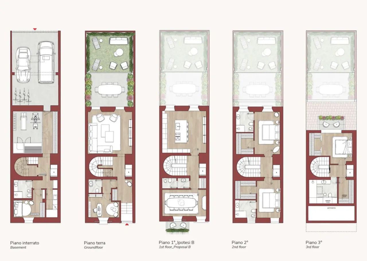 living - 21 Compagnoni - Living - Dils - Plan d'étage - 2