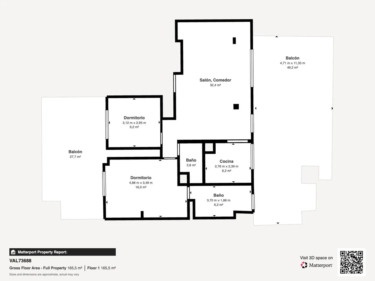living - Ático de 100m² con 65m² terraza en venta en Ciudad de las Ciencias - Plano del piso - 1